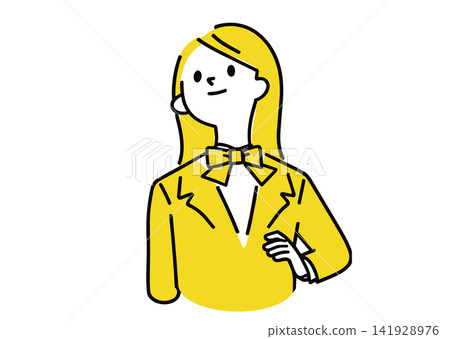 一個高中女生抬頭望向前方。 一個高中女生抬頭望向前方。 141928976