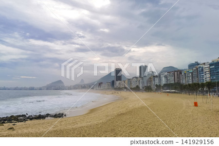 Copacabana Beach Tropical Paradise and City Skyline Rio de Janeiro Brazil. Copacabana Beach Tropical Paradise and City Skyline Rio de Janeiro Brazil. 141929156