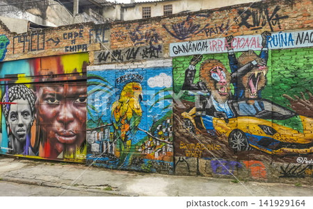 Rio de Janeiro Brazil City Street Art Graffiti and Paintings. Rio de Janeiro Brazil City Street Art Graffiti and Paintings. 141929164