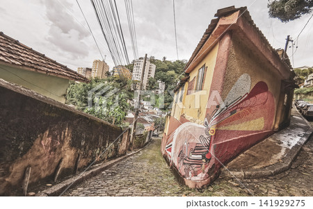 Rio de Janeiro Brazil City Street Art Graffiti and Paintings. 141929275