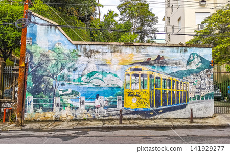 Rio de Janeiro Brazil City Street Art Graffiti and Paintings. 141929277