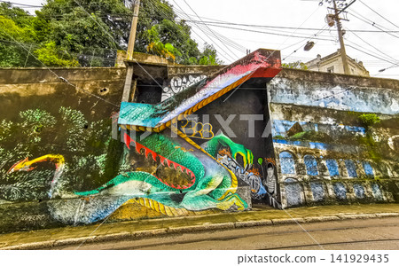 Rio de Janeiro Brazil City Street Art Graffiti and Paintings. 141929435