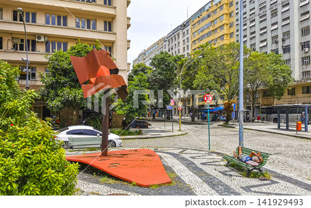 Rio de Janeiro Brazil City Street Cityscape and Skyline Downtown. 141929493