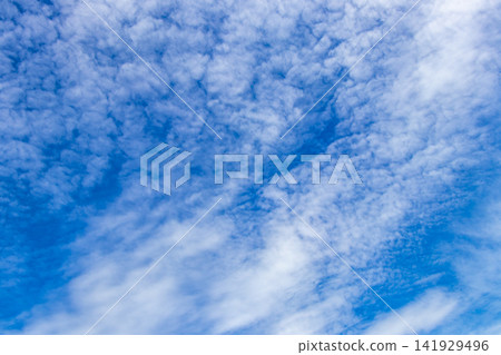 Clear Blue Sky with Light Little Fluffy Clouds in Brazil. Clear Blue Sky with Light Little Fluffy Clouds in Brazil. 141929496