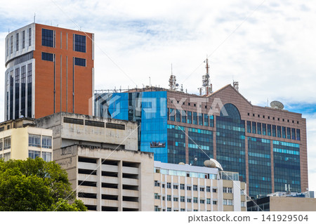 Rio de Janeiro Brazil City Downtown Cityscape and Skyline Panorama. Rio de Janeiro Brazil City Downtown Cityscape and Skyline Panorama. 141929504
