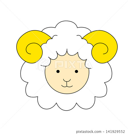 Cute sheep-faced characters and animals Cute sheep-faced characters and animals 141929552