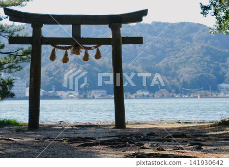 Kyoto Prefecture, Miyazu City, Amanohashidate (One of Japan's Three Most Scenic Views), Amanohashidate Shrine Kyoto Prefecture, Miyazu City, Amanohashidate (One of Japan's Three Most Scenic Views), Amanohashidate Shrine 141930642