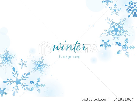A beautiful winter background frame featuring watercolor snowflakes. A beautiful winter background frame featuring watercolor snowflakes. 141931064