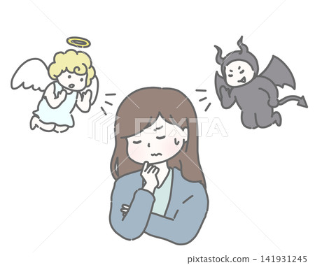A woman torn between angels and demons. A woman torn between angels and demons. 141931245