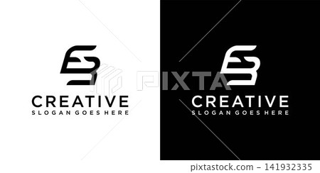 EB or BE initial letter logo design vector EB or BE initial letter logo design vector 141932335
