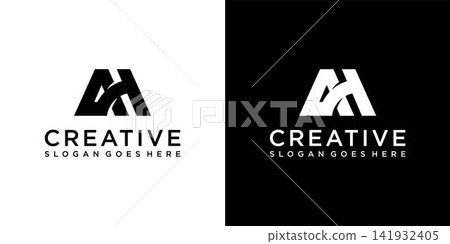 AH or HA initial letter logo design vector template AH or HA initial letter logo design vector template 141932405