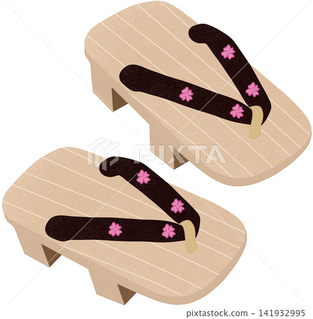 japanese geta illustration japanese geta illustration 141932995