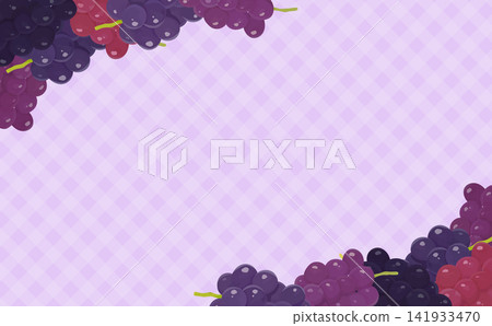 逼真的葡萄框 1_水平 逼真的葡萄框 1_水平 141933470