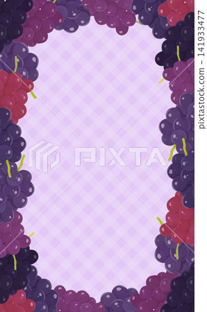 Realistic grape frame 3_vertical Realistic grape frame 3_vertical 141933477