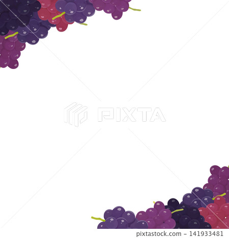 Realistic grape transparent frame Realistic grape transparent frame 141933481