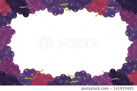 Realistic Grape Transparent Frame 3_Horizontal Realistic Grape Transparent Frame 3_Horizontal 141933485