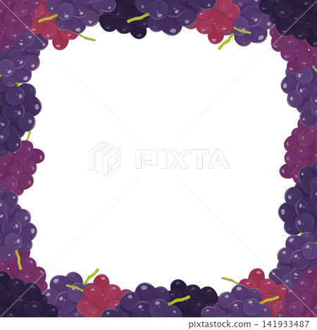 Realistic Grape Transparent Frame 3_Square Realistic Grape Transparent Frame 3_Square 141933487