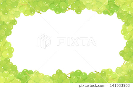逼真麝香葡萄透明邊框 3_水平 逼真麝香葡萄透明邊框 3_水平 141933503