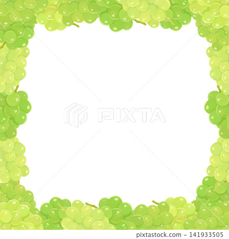 逼真麝香葡萄透明邊框 3_Square 141933505