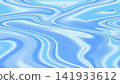 Abstract dynamic wavy light blue background resembling water surface with sun reflections. 141933612