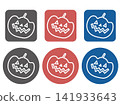 Halloween Jack-o'-lantern (pumpkin) icon set 141933643