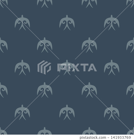 Dark eastern swallow pattern for wallpaper textiles scarves packaging and dramatic decor Dark eastern swallow pattern for wallpaper textiles scarves packaging and dramatic decor 141933769