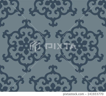 Dark eastern floral medallion pattern for wallpaper textiles upholstery and dramatic interior decor Dark eastern floral medallion pattern for wallpaper textiles upholstery and dramatic interior decor 141933770