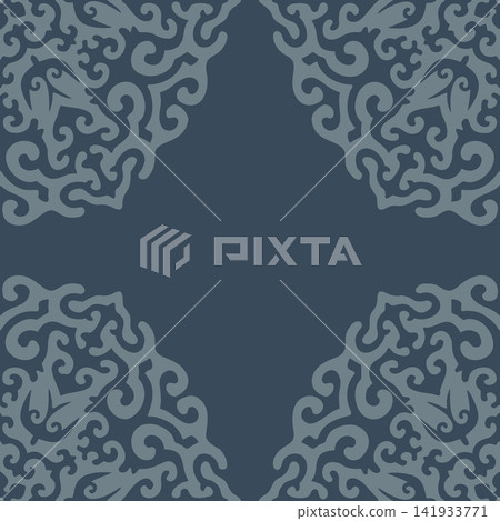 Dark eastern corner ornament pattern for wallpaper textiles interiors and decorative surfaces Dark eastern corner ornament pattern for wallpaper textiles interiors and decorative surfaces 141933771