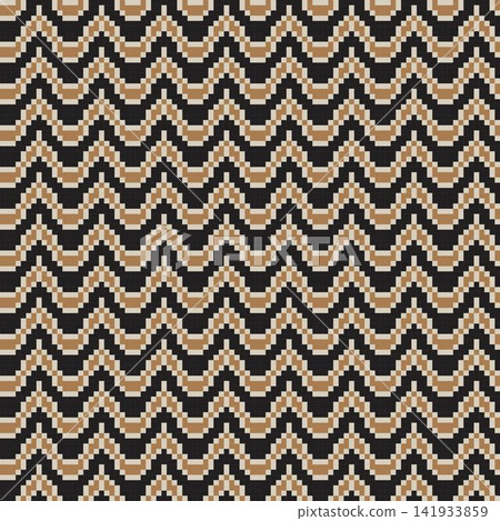 Brown Chevron Striped Knitting Grid seamless pattern design Brown Chevron Striped Knitting Grid seamless pattern design 141933859