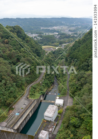 Deep green mountains, dams and bridges Deep green mountains, dams and bridges 141933994