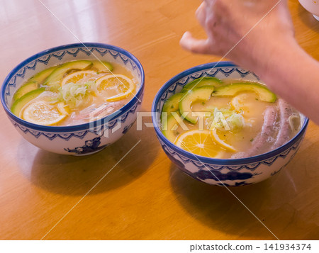 Refreshing Avocado Lemon Noodles Refreshing Avocado Lemon Noodles 141934374