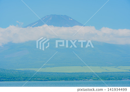 Mt. Fuji seen from Lake Yamanaka in summer Mt. Fuji seen from Lake Yamanaka in summer 141934499