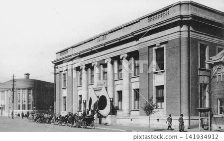 Old photograph, 1922-1932, Changchun, China during the Japanese colonial period: Yokohama Specie Bank, Changchun Branch (present-day Changchun Acrobatics Palace). Old photograph, 1922-1932, Changchun, China during the Japanese colonial period: Yokohama Specie Bank, Changchun Branch (present-day Changchun Acrobatics Palace). 141934912