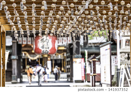 Summer Takekoma Shrine: Wind chimes on the approach to the shrine, summer pilgrimage, Iwanuma City, Miyagi Prefecture Summer Takekoma Shrine: Wind chimes on the approach to the shrine, summer pilgrimage, Iwanuma City, Miyagi Prefecture 141937352