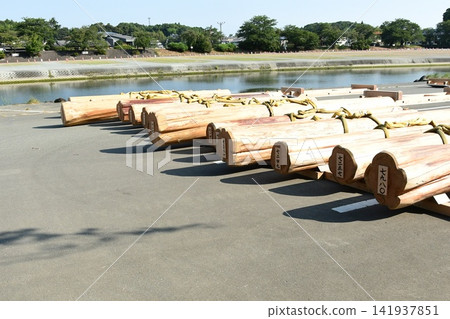 Timber hauling, river hauling, timber for official use Timber hauling, river hauling, timber for official use 141937851