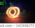 Krabi Thailand Fire Spinner Spinning Fire Circle 141938173