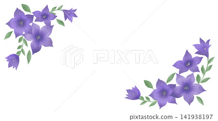 風鈴草插圖邊框 風鈴草插圖邊框 141938197