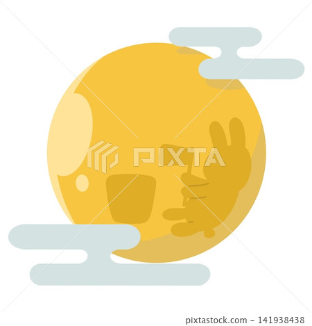Cute and Relaxing Moon Viewing | Full Moon and Moon Rabbit Cute and Relaxing Moon Viewing | Full Moon and Moon Rabbit 141938438