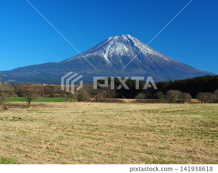 初冬從朝霧高原看到的富士山 初冬從朝霧高原看到的富士山 141938618