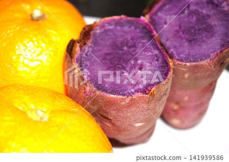 Purple baked sweet potato Purple baked sweet potato 141939586