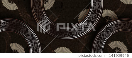 Chinese New Year. Beautiful illustration with circles. Pattern based on traditional art Chinese New Year. Beautiful illustration with circles. Pattern based on traditional art 141939946
