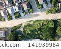 Modern Suburban Neighborhood Aerial View 141939984
