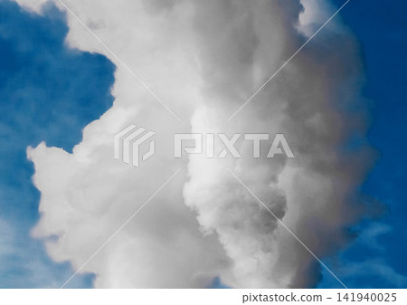 Smoke white industrial plant industry environmental pollution blue cloudy sky Smoke white industrial plant industry environmental pollution blue cloudy sky 141940025
