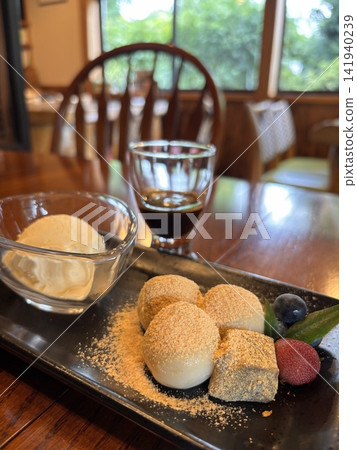 A combination of ice cream and mochi A combination of ice cream and mochi 141940239