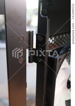 Close-Up of Computer Hardware Mounting Bracket 141940552