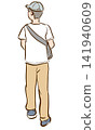 A young man seen from behind A young man seen from behind 141940609