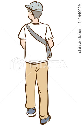 A young man seen from behind A young man seen from behind 141940609