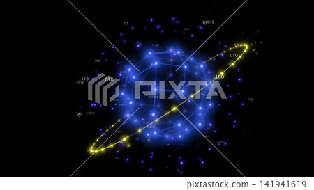 Planetary sphere networks and digital number graphic design Planetary sphere networks and digital number graphic design 141941619