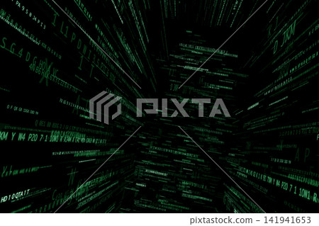 A digital space where countless characters flow. A digital space where countless characters flow. 141941653