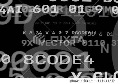 Abstract background of digital numbers and code appearing on the screen. Abstract background of digital numbers and code appearing on the screen. 141941712